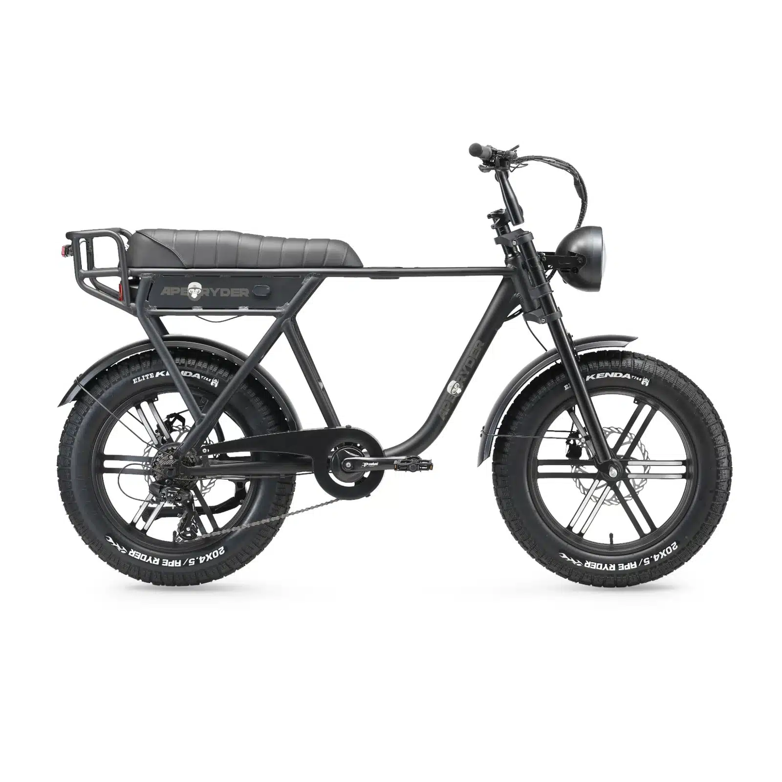 Ape Ryder A10 Pro - Fatbike - Zwart - 20x4.5 inch - Accu 36V (10Ah) - 250W Achterwielmotor - Shimano 7 Versnellingen - Hydraulische Remmen