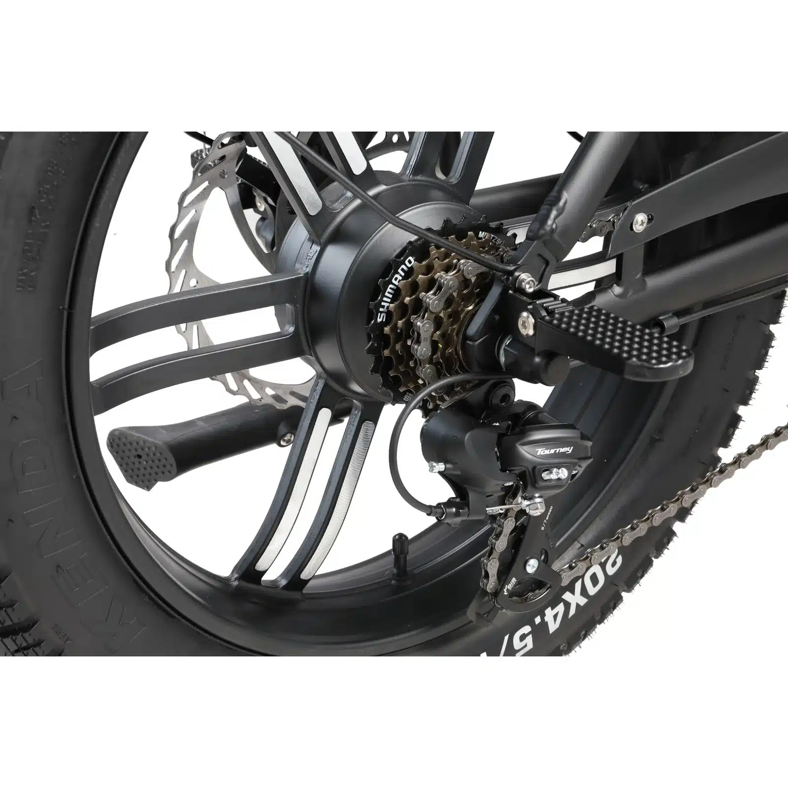 Ape Ryder A10 Pro - Fatbike - Zwart - 20x4.5 inch - Accu 36V (10Ah) - 250W Achterwielmotor - Shimano 7 Versnellingen - Hydraulische Remmen - Afbeelding 5